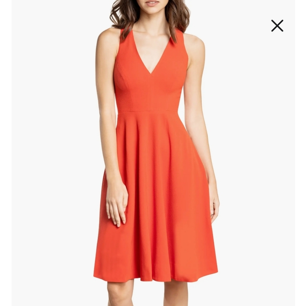 NWT Dress the Population Catalina Fit & Flare Cocktail Dress S Poppy Pockets